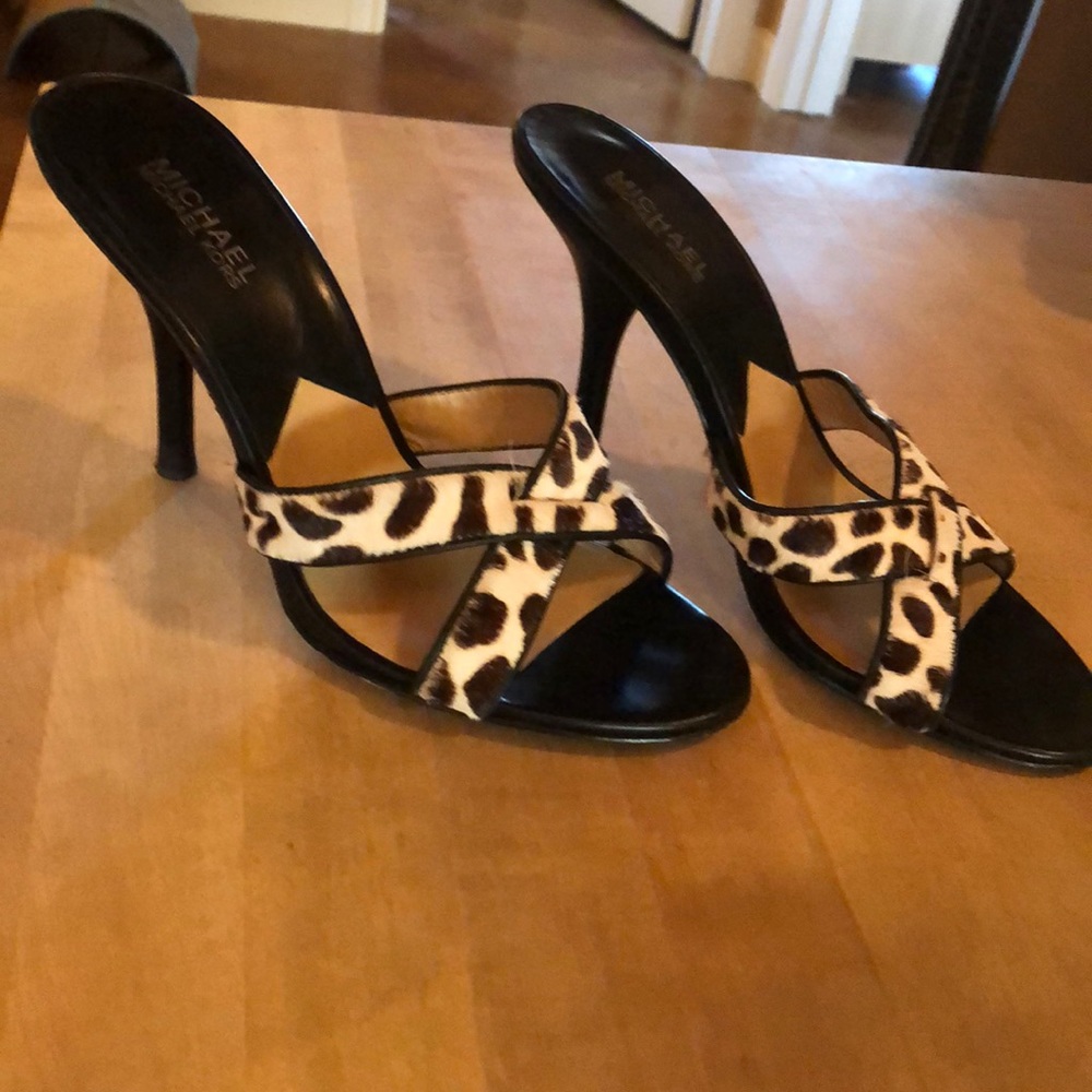 Michael kors leopard slip ons